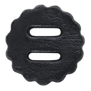 Hilason Slotted Scalloped Leather Rosette Concho Saddle Tack Black 1-3/4