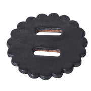 Hilason Slotted Scalloped Leather Rosette Concho Saddle Tack Black 2