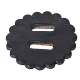 06 Pack Hilason Slotted Scalloped Leather Rosette Concho Saddle Black 2" - Uhorse