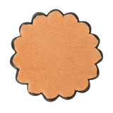 1" Hilason Plain Scalloped Leather Rosette Concho Saddle Tan 18 piece - Uhorse