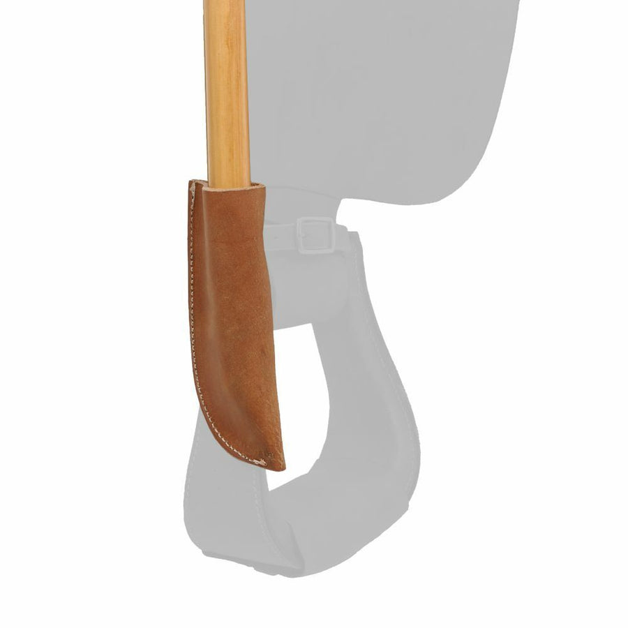 Dark Oil Full Grain Leather Flag Pole Post Saddle Holder For Parades Ceremonies - Uhorse