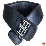 English Horse Saddle Girth Hilason Padded Leather Elastic Roller Buckles