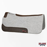 HILASON Western Wool Felt Horse Saddle Pad W/ Distressed Wear Leather | for Horses