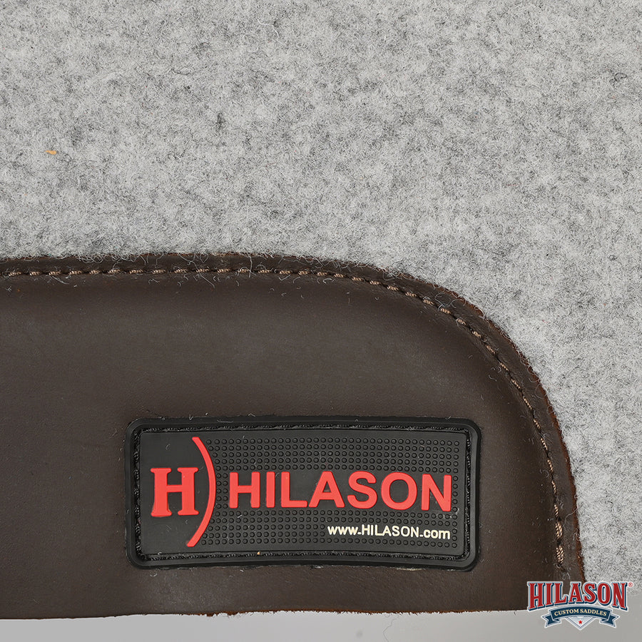HILASON Western Wool Felt Horse Saddle Pad W/ Distressed Wear Leather | for Horses