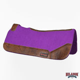 HILASON Western Wool Felt Horse Saddle Pad W/ Distressed Wear Leather | for Horses