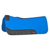 Hilason W. Wool Felt H. Saddle Pad W/ Leather Border- Royal Blue – by Hilason – Cowboy and equestrian accessories