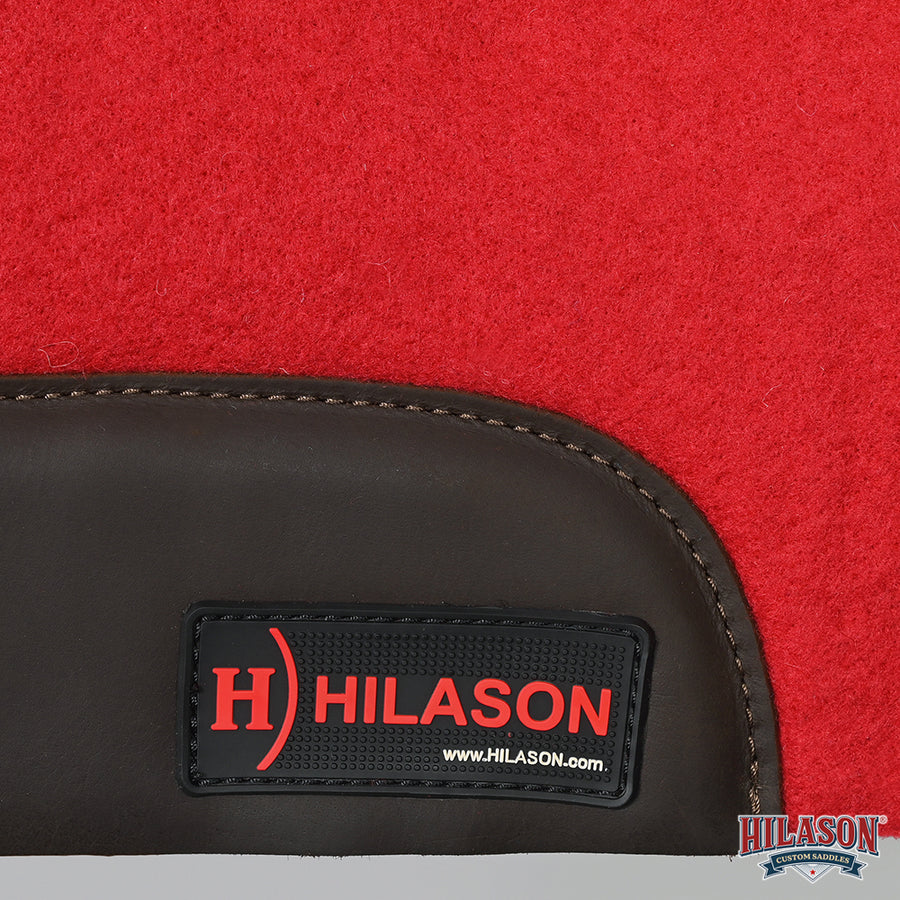 HILASON Western Wool Felt Horse Saddle Pad W/ Distressed Wear Leather | for Horses