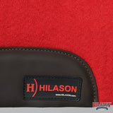 HILASON Western Wool Felt Horse Saddle Pad W/ Distressed Wear Leather | for Horses