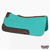 HILASON Western Wool Felt Horse Saddle Pad W/ Distressed Wear Leather | for Horses