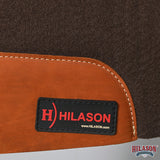 HILASON Western Wool Felt Contoured Horse Saddle Pad W/ Distressed Wear Leather | for Horses
