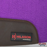 HILASON Western Wool Felt Contoured Horse Saddle Pad W/ Distressed Wear Leather | for Horses