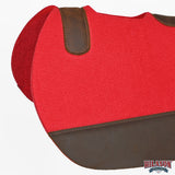 HILASON Western Wool Felt Contoured Horse Saddle Pad W/ Distressed Wear Leather | for Horses