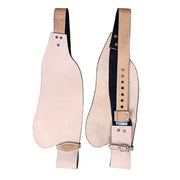Hilason Leather Saddle Replacement Fenders Pair with Hobble Straps, Adult Western Riding