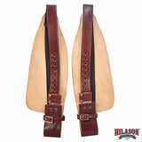 Hilason Leather Saddle Replacement Fender Pair With Hobble Straps Adult