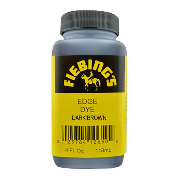 Fiebing's Edge Dye Dark Brown 4 oz Leather Edge Finishing Dye Formula