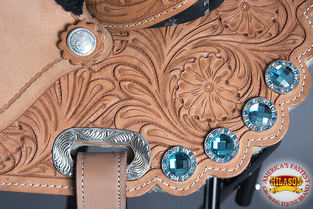HILASON Flex Tree Western Horse Saddle American Leather Trail Barrel | for Horses