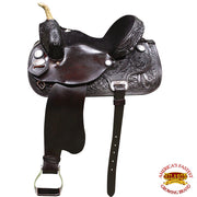 HILASON Flex Tree Western Horse Saddle American Leather Trail Barrel | American Saddle Horse | Leather Saddle | Western Saddle | Saddle for Horses | Horse Saddle Western