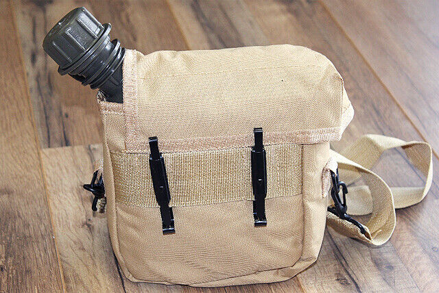 Fox Outdoor Rugged Synthetic 2Qt. Canteen Bottle Cover W/ Hook Loop Pocket Khaki