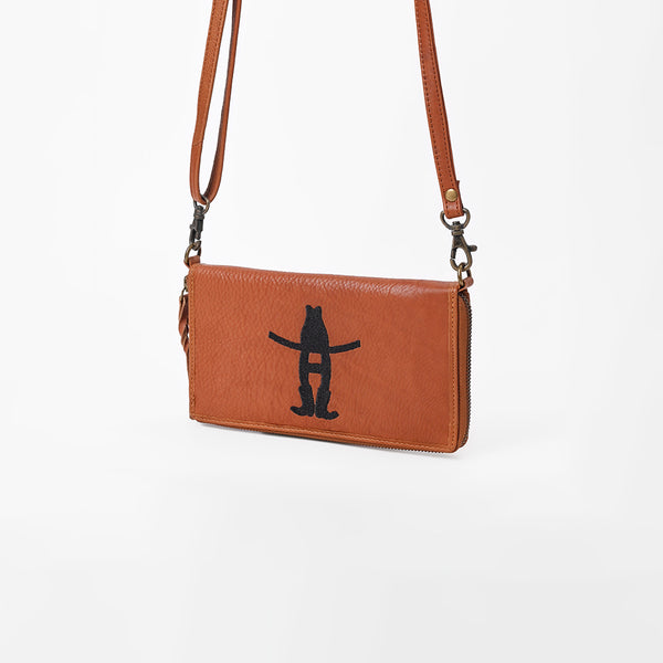 Frontier Rodeo Genuine Leather Black Embroidered Organizer Bag | Houston Livestock Show and Rodeo - Uhorse