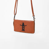 Frontier Rodeo Genuine Leather Black Embroidered Organizer Bag | Houston Livestock Show and Rodeo