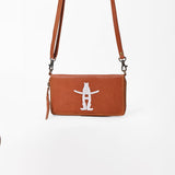 Frontier Rodeo Genuine Leather White Embroidered Organizer Bag | Houston Livestock Show and Rodeo