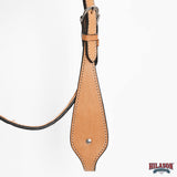 HILASON Western Horse Headstall Breast Collar Set Genuine American Leather Plain Tan | For Horses