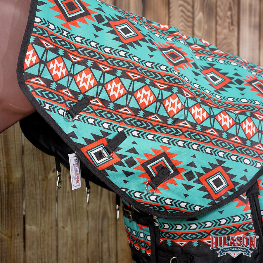 HILASON 1200D Waterproof Winter Horse Turnout Blanket Neck Cover Belly Wrap