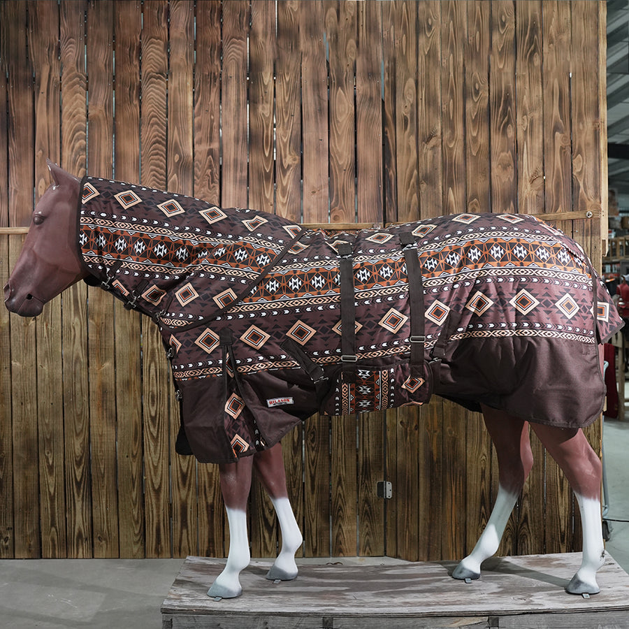 HILASON 1200D Waterproof Winter Horse Turnout Blanket Neck Cover Belly Wrap