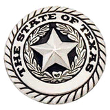 Pack Of 4 1 In Tk. Tk.xas Seal Concho Round Shape Nickel Plt. Screw – by Hilason – Cowboy and equestrian accessories