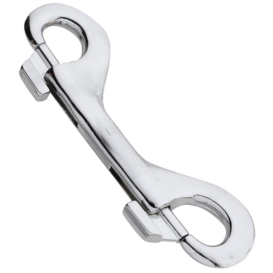 8 Pack 4 In. Western Horse Tack Die Cast Double End Snap Nickel Plated - Uhorse