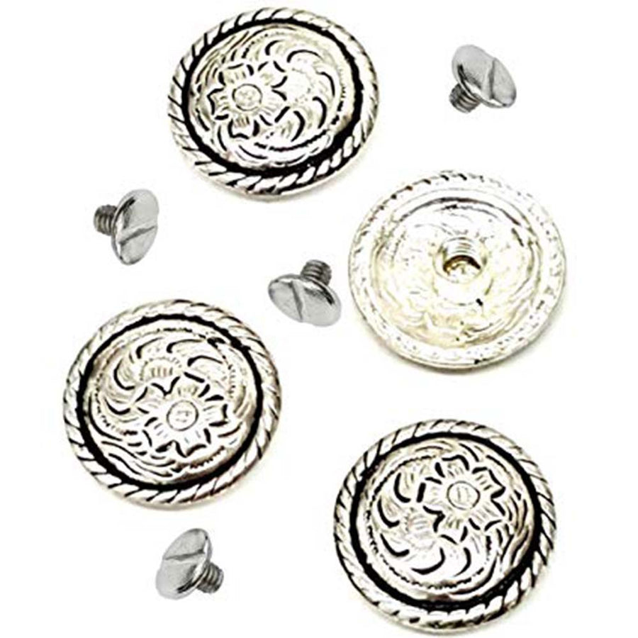 Silver concho buttons with screws - Uhorse