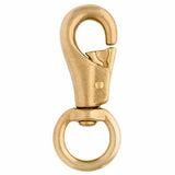 16 Pack 7/8 In. X 4 Horse Tack Malleable Iron Brass Plated Bull Snap - Uhorse