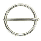 Pack Of 16 3 In X 7Mm W. H. Tk. Nickel Plt. Cinch Round Buckle – by Hilason – Cowboy and equestrian accessories