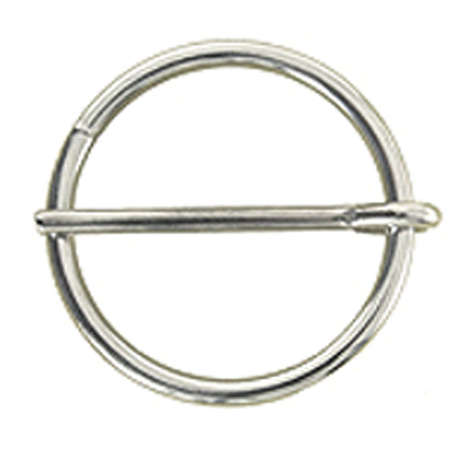 Pack Of 8 3 In X 7Mm Western Horse Tack Nickle Plated Cinch Round Buckle - Uhorse