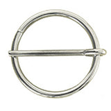 Pack Of 8 3 In X 7Mm Western Horse Tack Nickle Plated Cinch Round Buckle - Uhorse
