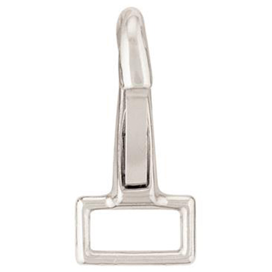 8 piece 1/2 X 1-1/2 In Die Cast Horse Tack Loopeye Spring Snap Nickel Plated - Uhorse