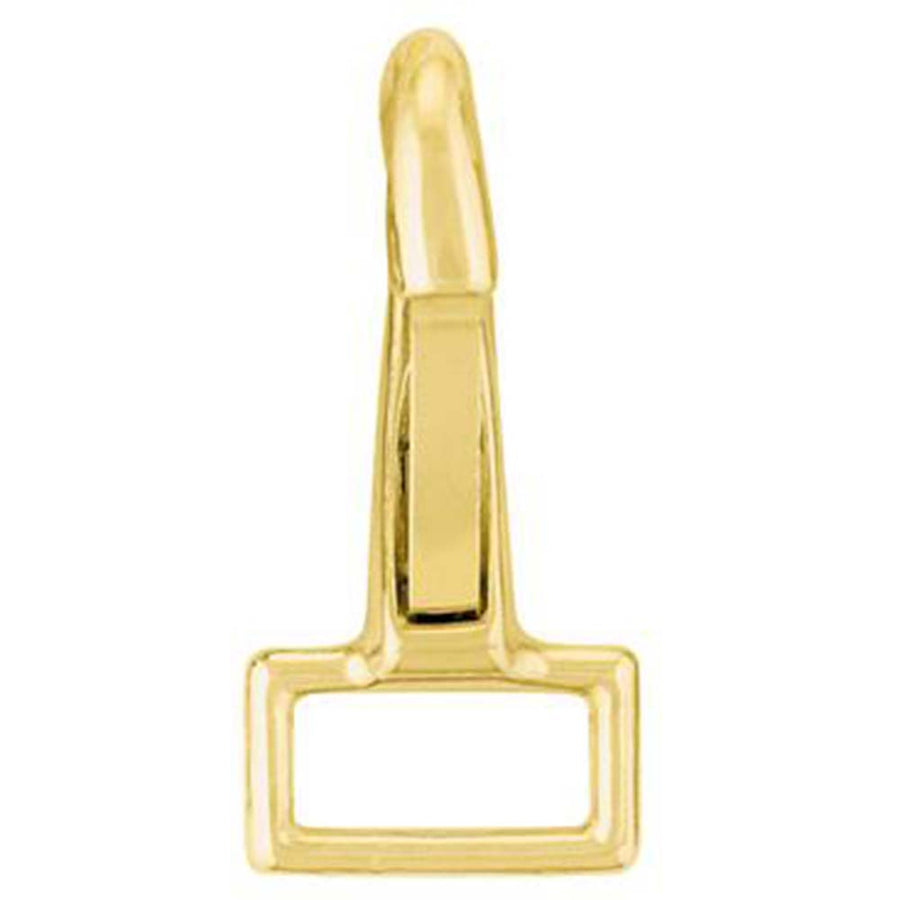 2 piece 5/8 In X 2-1/2 Horse Saddle Solid Brass Spring Snap/Straight - Uhorse