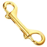 16 Pack 3-1/2 In. Hilason W. H. Tk. Double End Snap Solid Brass – by Hilason – Cowboy and equestrian accessories