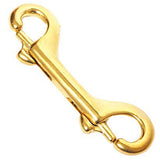 Hilason 3-1/2" Western Horse Tack Double End Snap - Heavy Duty Solid Brass Dual Bolt Snap - Uhorse