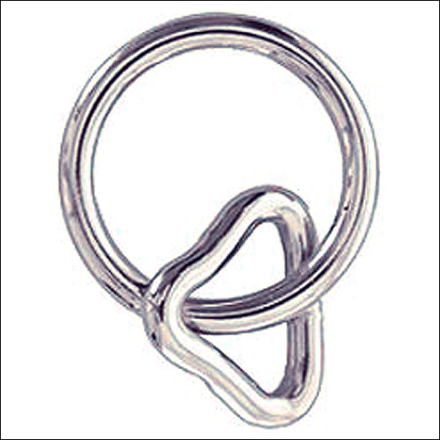 3/4 X 1-1/4" Western Horse Tack Nickel Plated Wire Loop & Ring