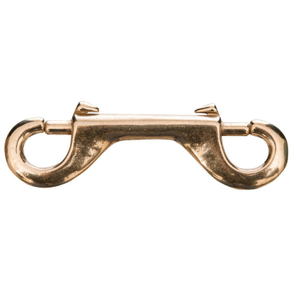 Brass double snap horse halter lead connector - Uhorse