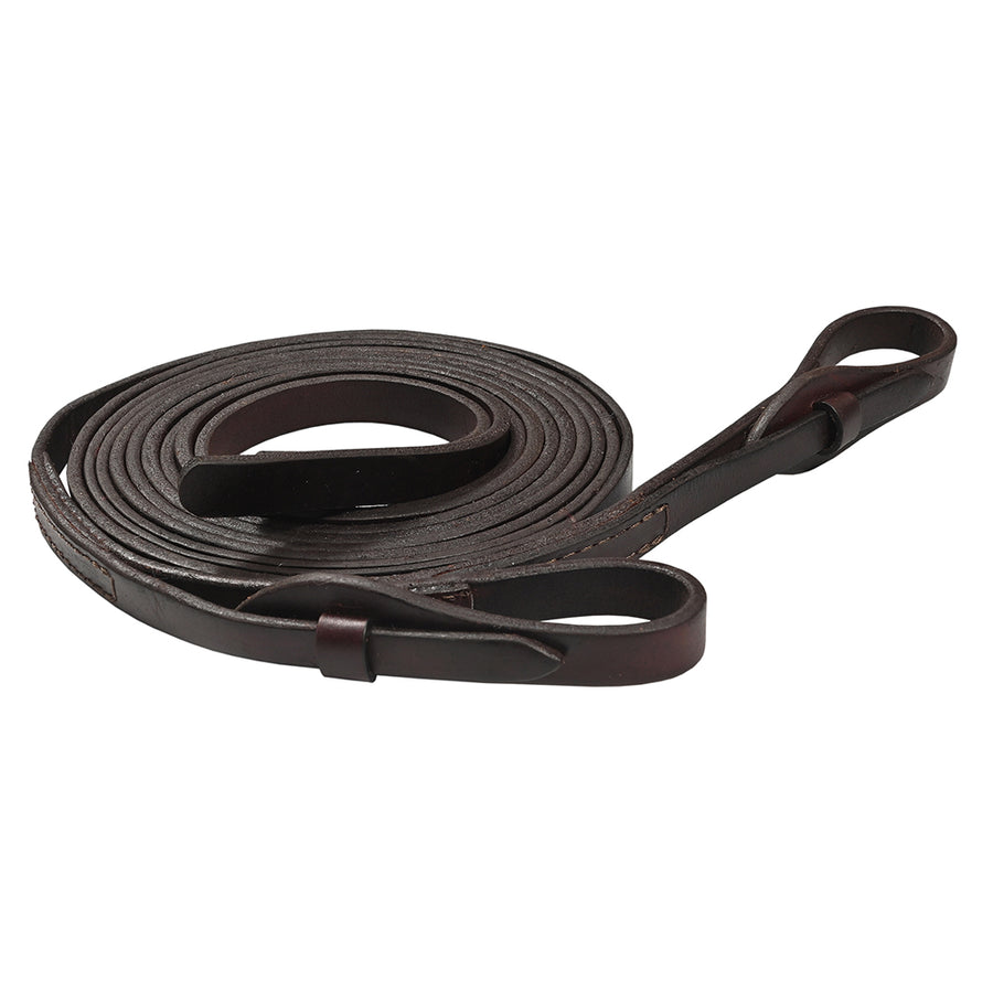 8 Ft Hilason Western Horse Heavy-Duty Barrel Flat Split Reins Genuine Leather Black - Uhorse