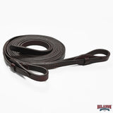 8 Ft Hilason Western Horse Heavy-Duty Barrel Flat Split Reins Genuine Leather Black