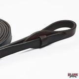 8 Ft Hilason Western Horse Heavy-Duty Barrel Flat Split Reins Genuine Leather Black