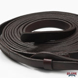 8 Ft Hilason Western Horse Heavy-Duty Barrel Flat Split Reins Genuine Leather Black