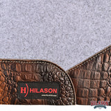 HILASON Western Wool Felt Horse Saddle Pad W/ Distressed Wear Leather | for Horses
