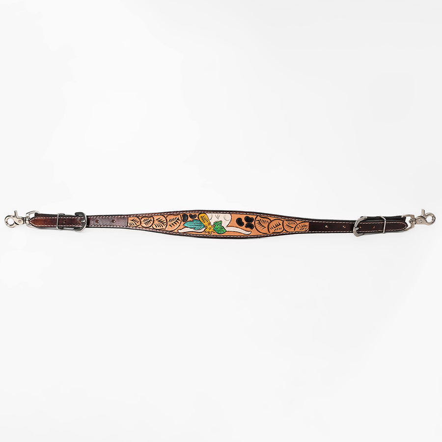 Bar H Equine American Leather Horse Saddle Tack One Ear Headstall | Breast Collar Browband Wither Strap Set for Horses BER180