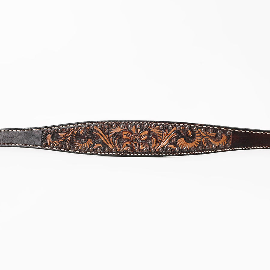 Bar H Equine Genuine Western American Leather Horse Premium Headstall & Breast Collar Set