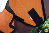 Horse Size Hilason Western Fly Mask Uv Protection Insects Orange Black