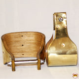 Horse Western Saddle Brass Bounded Wooden Stirrups Wide Roping Hilason